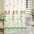 Elegant flower pattern PEVA shower curtain, easy to install and clean, customized designs welcomed